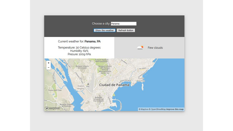 Simple weather web app