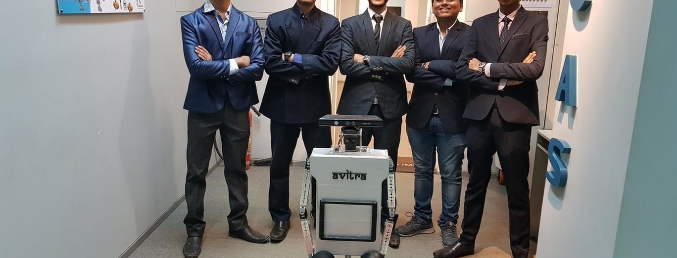 Team with their hackathon's project Avitra- Reconnaissance Robot