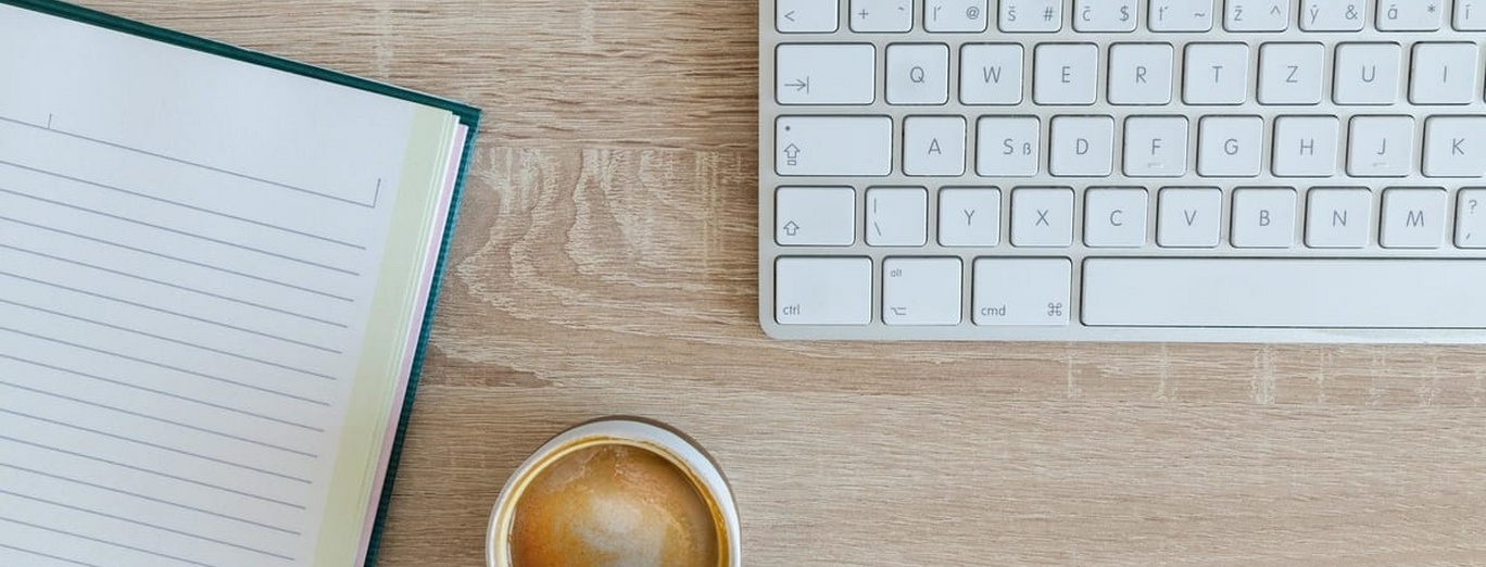 keyboard with coffee