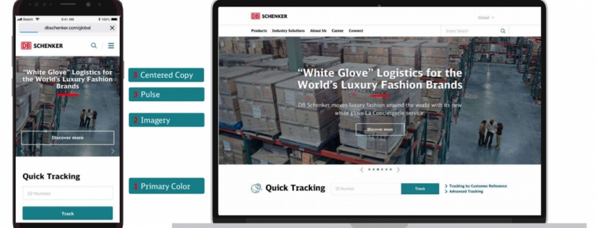 Presenting the New DB Schenker brand on the global website